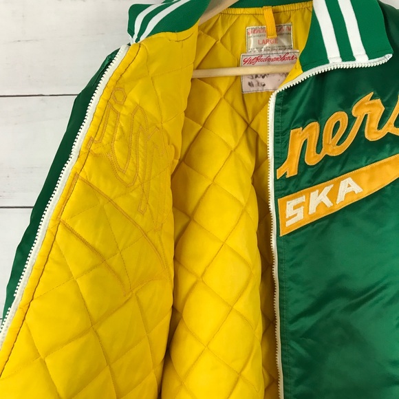 Vintage 1980s RARE Alaska Miners Satin Bomber Jacket - Picture 4 of 7